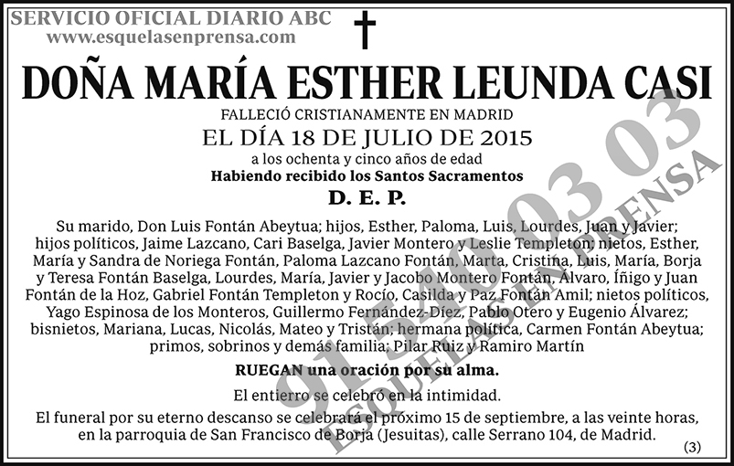 María Esther Leunda Casi